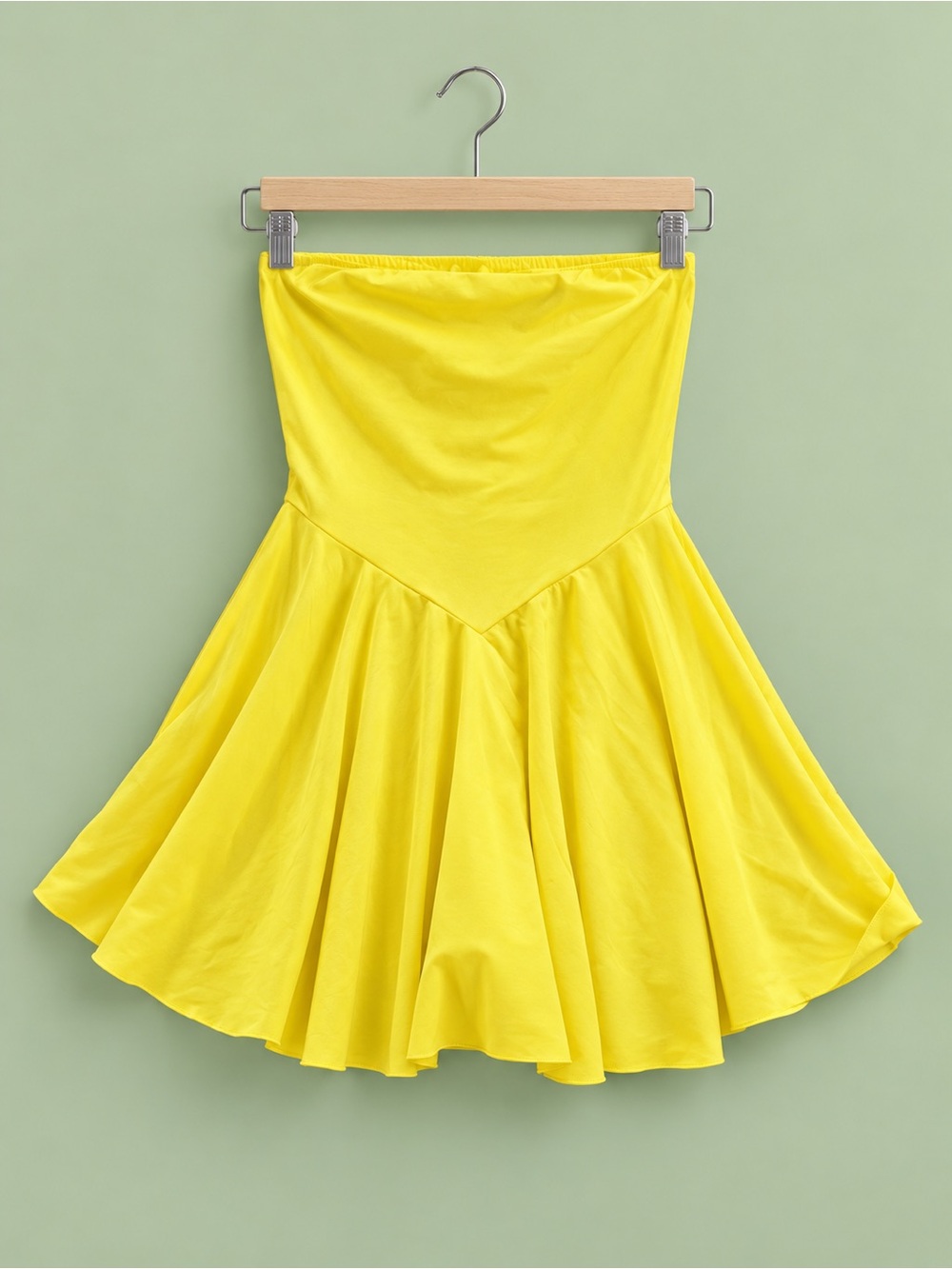 Women’s Bright Yellow Fit & Flare Romper